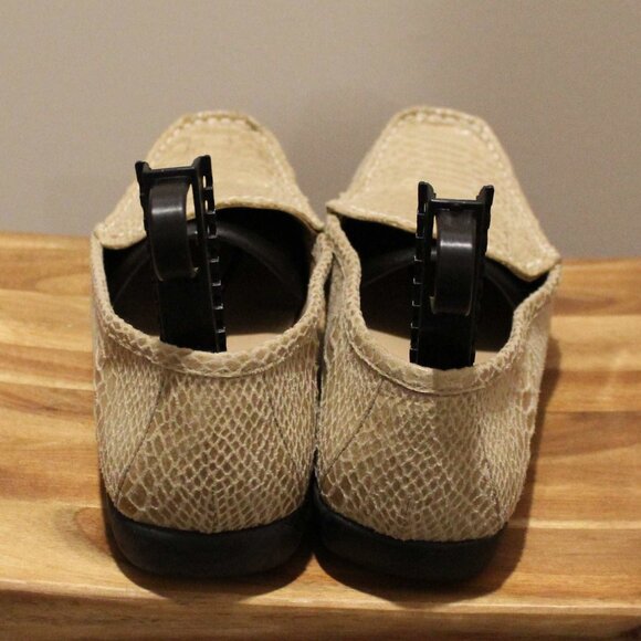 Karen Scott Cream Snake Skin Style Driving Loafers - Sz 8.5M - Picture 3 of 4